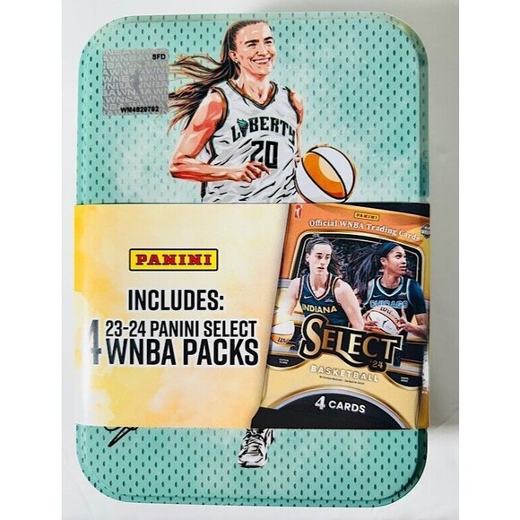 2024 Panini NY Liberty Sabrina Ionescu WNBA Collector Tin w/4 Packs  Cards New! - Picture 1 of 6